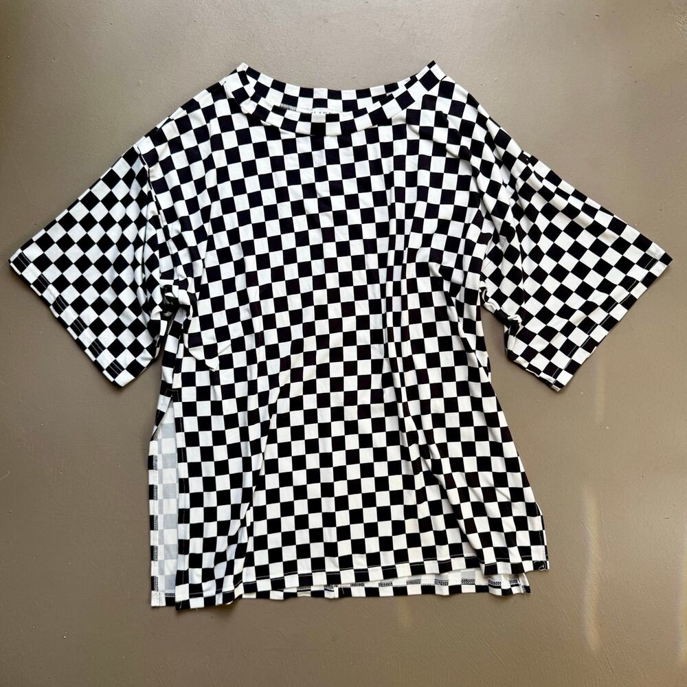 Blakely Oversized Checkerboard Tee XS Skater Emo Alt Y2K Top